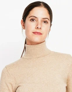 Pull col roulé classique nougat-Assuili Hot