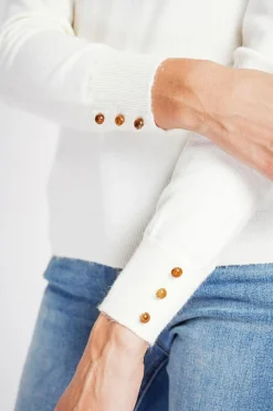 Pull col roulé classique naturel-C&Jo