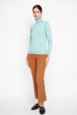 Femme Assuili Pulls^Pull col roulé classique turquoise