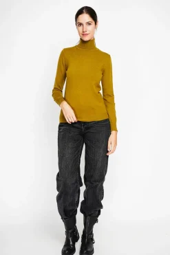 Femme Assuili Pulls^Pull col roulé classique vert olive