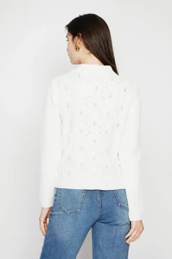 Pull col roulé croisé naturel-C&Jo Clearance