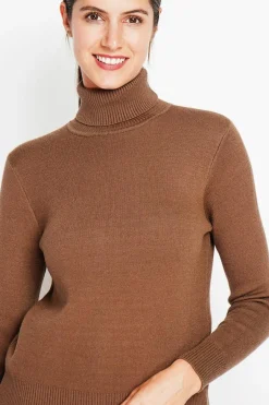 Femme Assuili Sweats^Pull col roulé fourré marron
