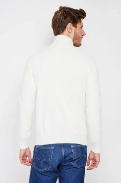 Pull col roulé naturel-C&Jo Hot