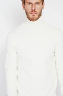 Pull col roulé naturel-C&Jo Hot