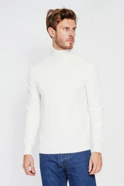 Pull col roulé naturel-C&Jo Hot