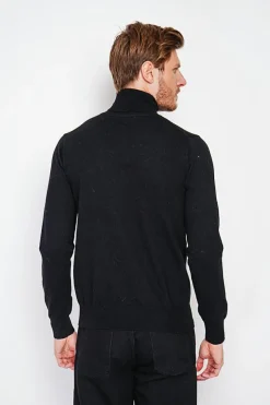 Homme C&Jo Pulls^Pull col roulé noir