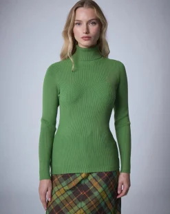 Femme Manoush Pulls^Pull col roulé Petite Côte vert