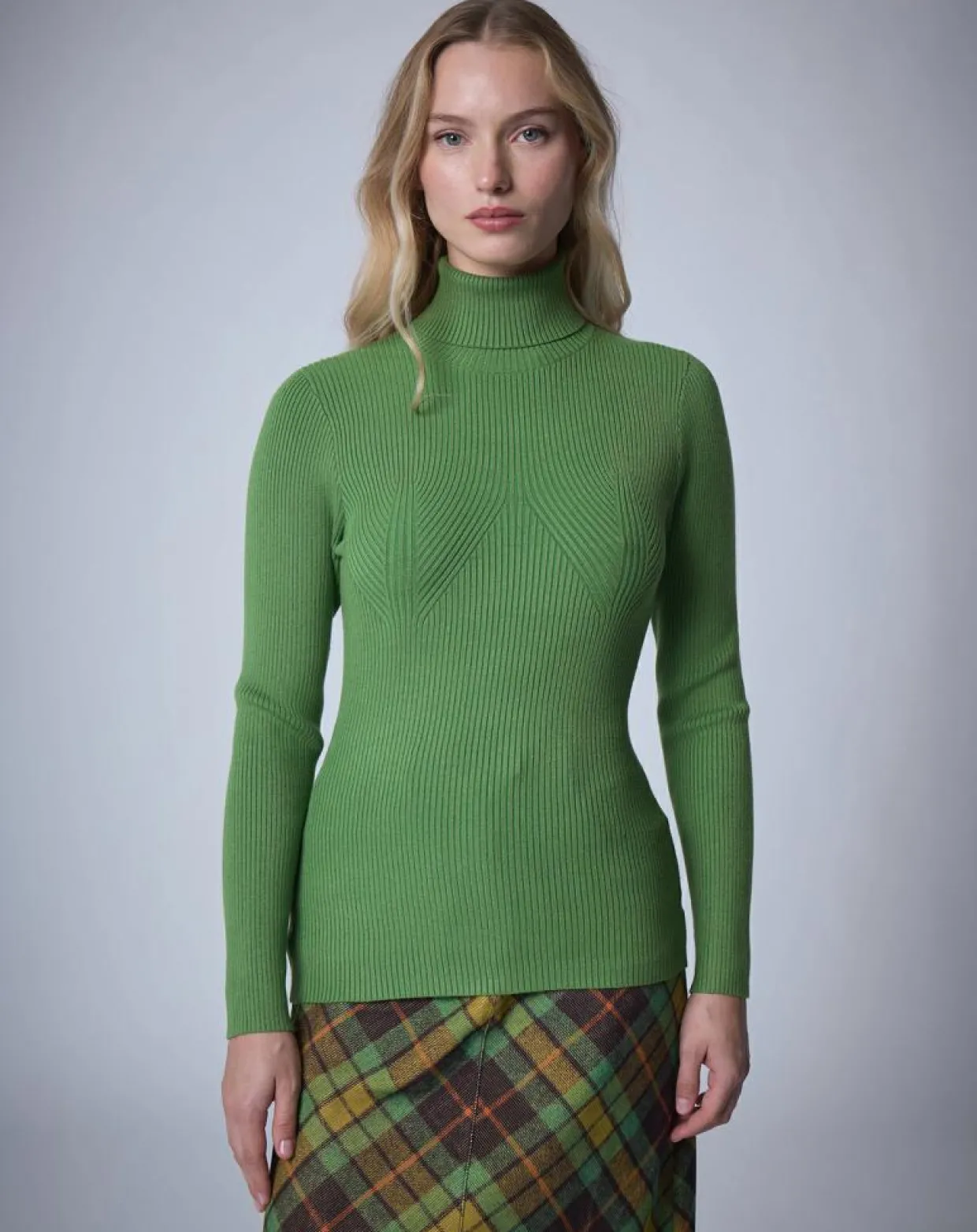 Femme Manoush Pulls^Pull col roulé Petite Côte vert