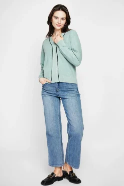 Pull col V jade-C&Jo Discount