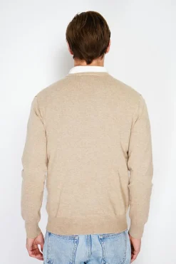Pull col V nougat-C&Jo Clearance