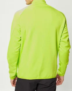 Pull col zippé Carve vert fluo-Odlo