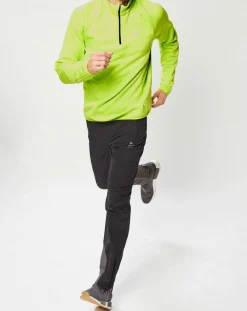 Pull col zippé Carve vert fluo-Odlo