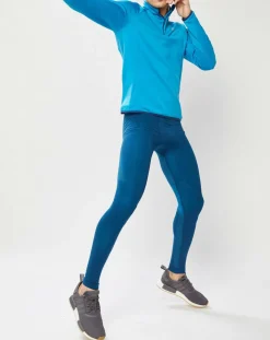 Homme Odlo Sweats^Pull col zippé Ceramicwarm bleu