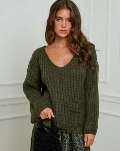 Femme L'Armoire de Suzette Pulls^Pull Constance kaki