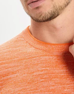 Homme Marc O'Polo Pulls^Pull Coton Mouliné orange