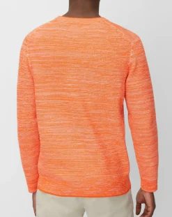 Homme Marc O'Polo Pulls^Pull Coton Mouliné orange