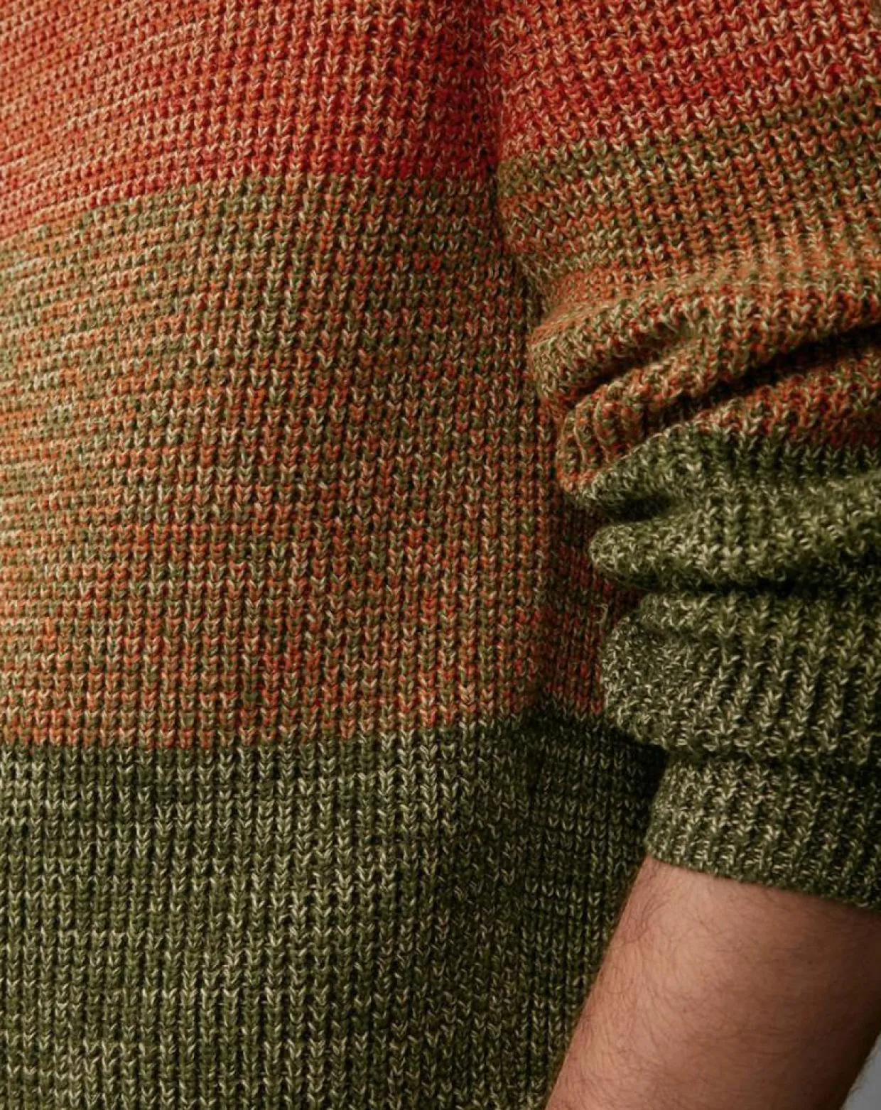 Pull Coton Mouliné orange/vert-Marc O'Polo Best