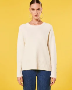 Femme Tara Jarmon Pulls^Pull écru en laine et coton ecru