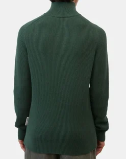 Homme Marc O'Polo Pulls^Pull côtelé en Coton & Laine vert