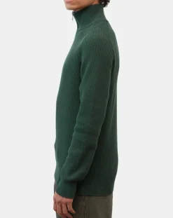 Homme Marc O'Polo Pulls^Pull côtelé en Coton & Laine vert