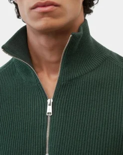 Homme Marc O'Polo Pulls^Pull côtelé en Coton & Laine vert