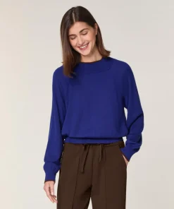 Femme Rodier Pulls^Pull Déborah 100% laine col bicolore bleu océan