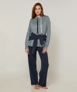 Femme Rodier Pulls^Pull Domitille à capuche chiné bleu