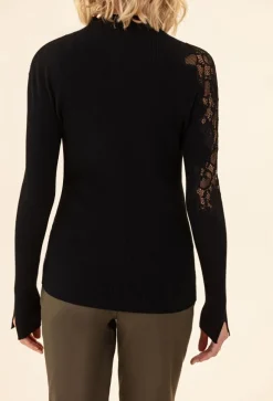 Femme Bleu Blanc Rouge Pulls^Pull Doti noir