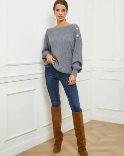 Pull Ella gris foncé-Fleur de cachemire Best