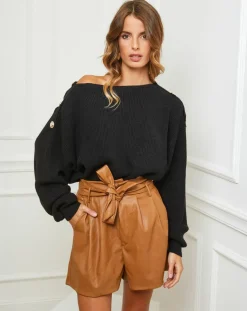 Femme Fleur de cachemire Pulls^Pull Ella noir