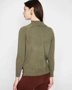 Pull Emilie kaki-Cachemire & Jo Sale