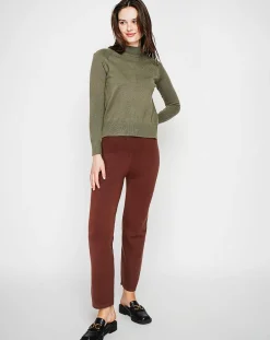 Pull Emilie kaki-Cachemire & Jo Sale