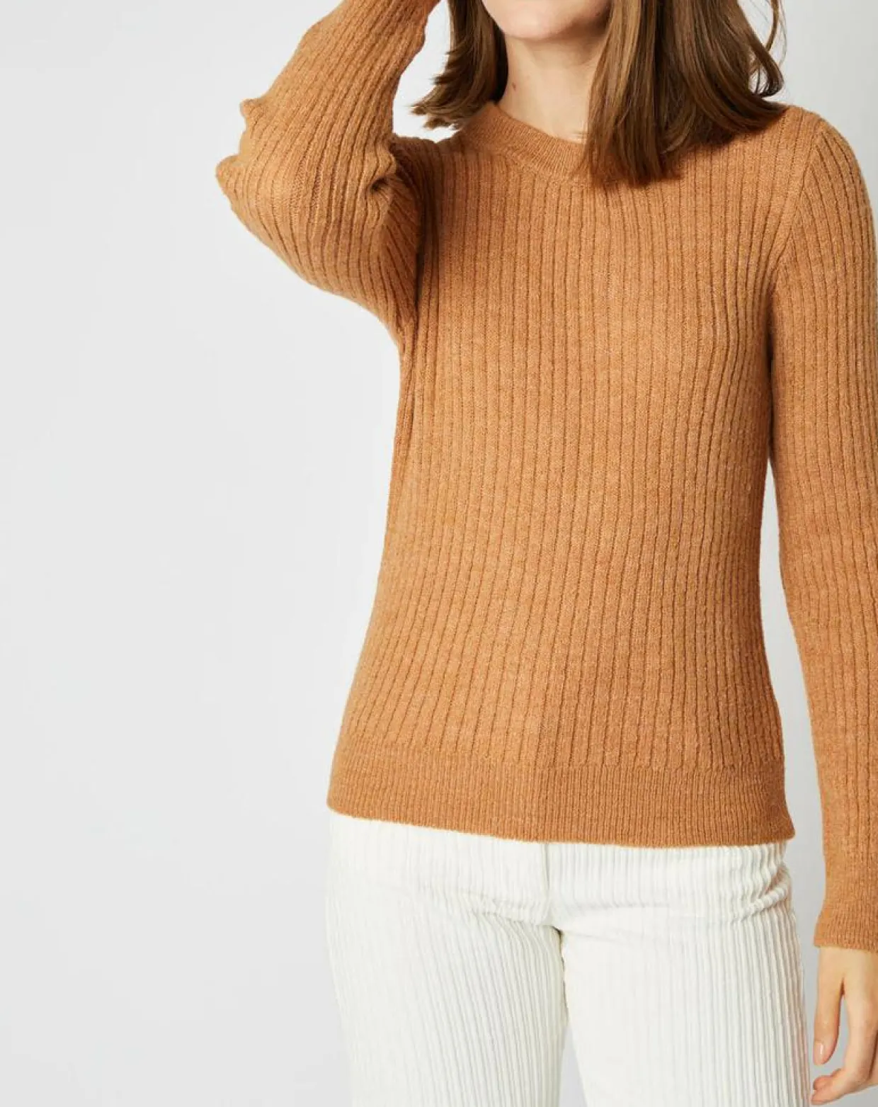 Femme An'ge Pulls^Pull Emma en Maille mélangée camel