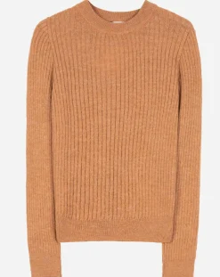 Femme An'ge Pulls^Pull Emma en Maille mélangée camel