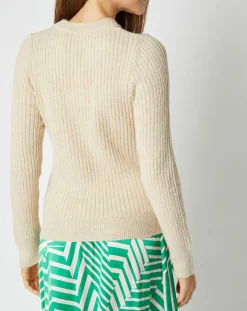 Femme An'ge Pulls^Pull Emma en Maille mélangée beige