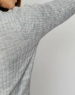 Femme An'ge Pulls^Pull Emma en Maille mélangée gris perle