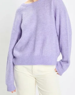 Femme Marc O'Polo Pulls^Pull en Alpaga & Laine mélangés gaufré violet clair