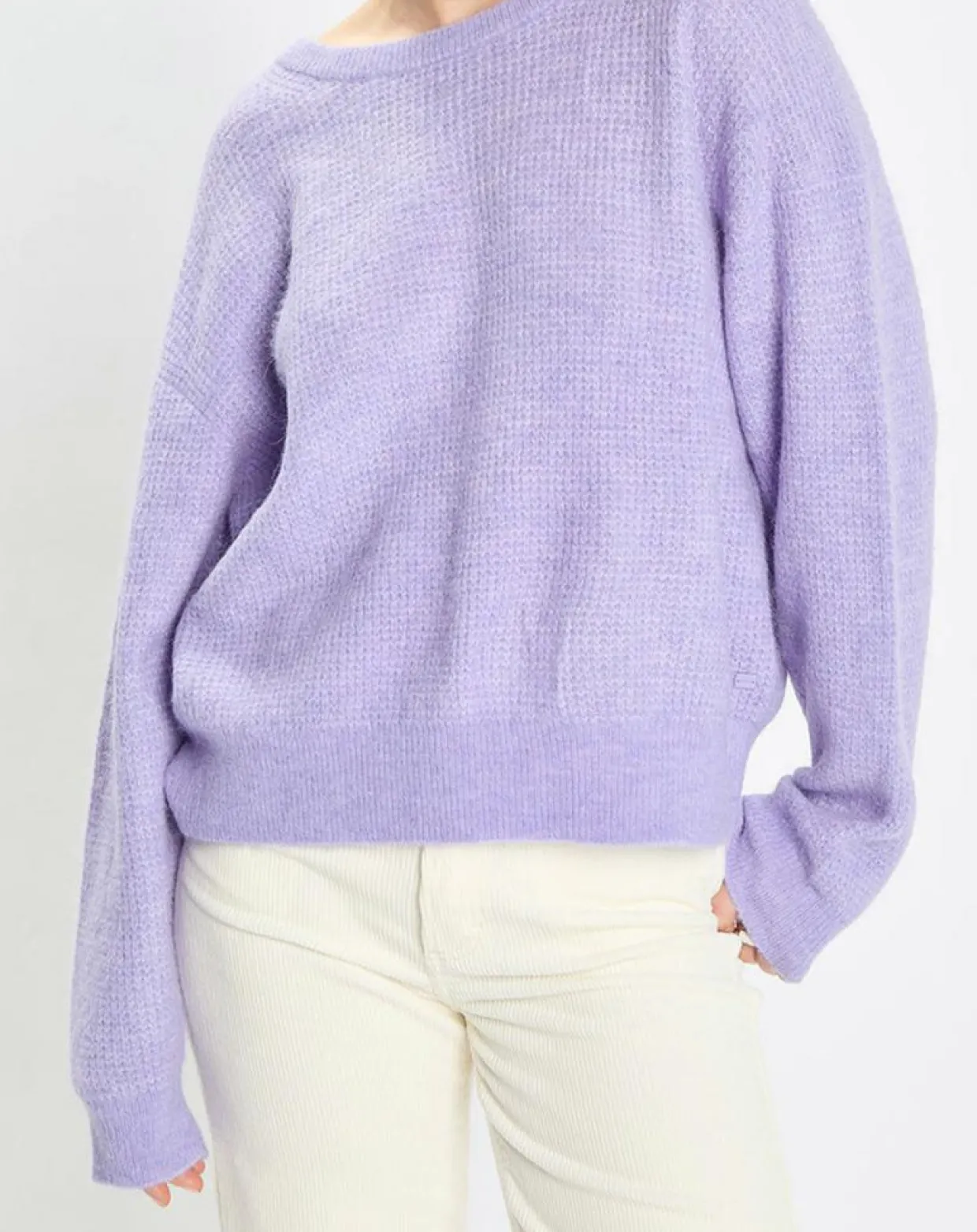Femme Marc O'Polo Pulls^Pull en Alpaga & Laine mélangés gaufré violet clair