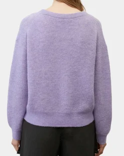 Femme Marc O'Polo Pulls^Pull en Alpaga & Laine mélangés gaufré violet clair