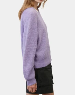 Femme Marc O'Polo Pulls^Pull en Alpaga & Laine mélangés gaufré violet clair