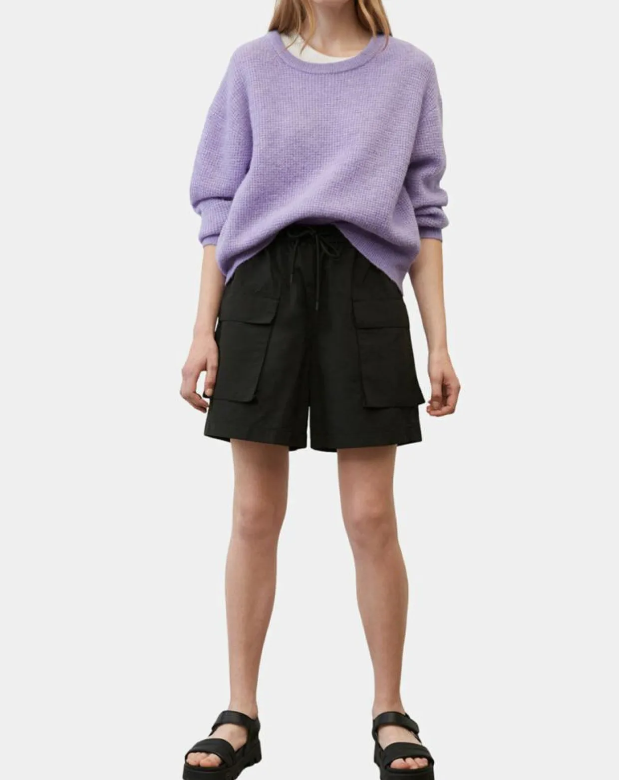 Femme Marc O'Polo Pulls^Pull en Alpaga & Laine mélangés gaufré violet clair