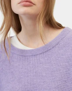 Femme Marc O'Polo Pulls^Pull en Alpaga & Laine mélangés gaufré violet clair