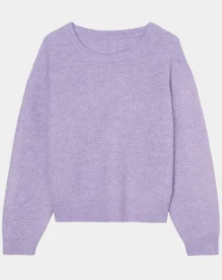 Femme Marc O'Polo Pulls^Pull en Alpaga & Laine mélangés gaufré violet clair