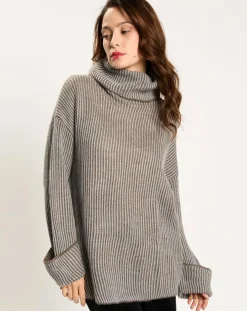 Pull en Alpaga & Laine mélangés Naos ciel-Lauren Vidal Clearance