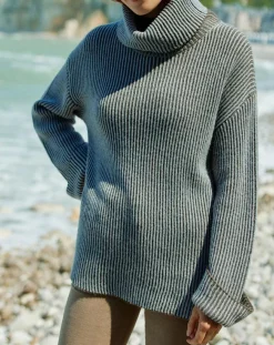 Pull en Alpaga & Laine mélangés Naos ciel-Lauren Vidal Clearance