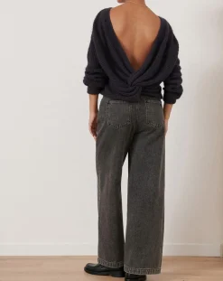 Pull en Angora mélangé Kiwi charbon-Garance Paris New