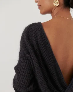 Pull en Angora mélangé Kiwi charbon-Garance Paris New