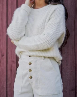 Pull en Angora mélangé Kiwi écru-Garance Paris Hot