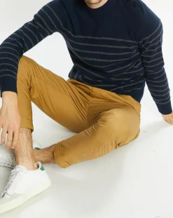 Homme Galeries Lafayette Pulls^Pull en Cachemire & Laine Memarino rayé col rond bleu marine
