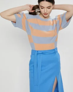Pull en Cachemire & Laine Jumper rayé bleu/orange-Stella McCartney Outlet